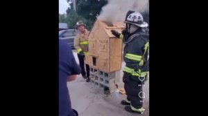 Обратная тяга - наглядная демонстрация на примере обучения пожарников