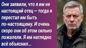 Истории для Вас/Они заявилт, что я им не настоящий отец — тогда я перестал им быть по-настоящему...