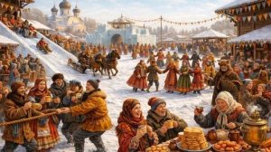Широкая Масленица четвертый день- Разгуляй. Красивая музыкальная открытка.