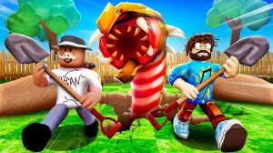 🍿 😰ЗРЯ МЫ КОПАЛИ ОГРОМНУЮ ДЫРУ НА ЗАДНЕМ ДВОРЕ ДОМА в Роблокс! [Полное Прохождение] + Кабан