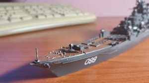 Готовая модель «Крейсер Петр Великий», масштаб 1:700.