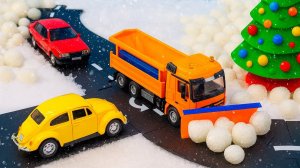 Дорожная техника зимой - Машинки для детей