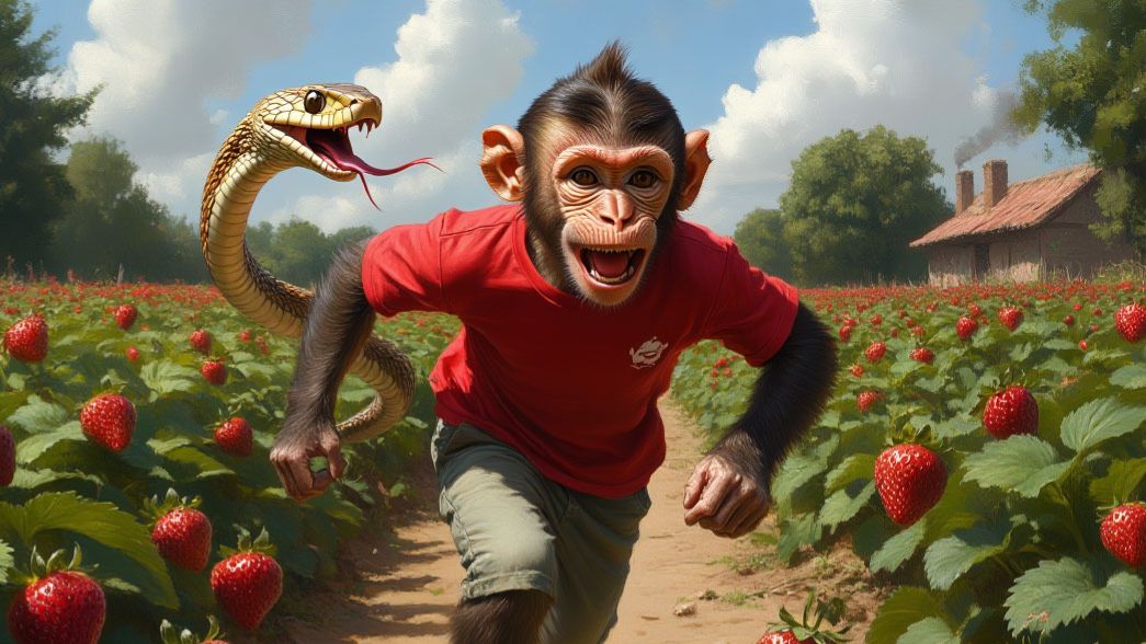 Мультики для детей.В ферму обезьяны пробрался вор,обезьянка спасатель. Мультфильм. Детям смотреть онлайн