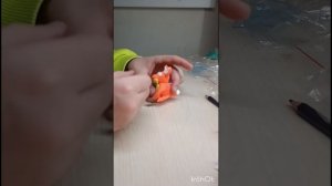 Лепим лису из воздушного пластилина