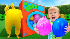 Оливер учит цвета с волшебными шариками