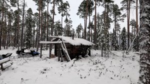 ЖИЗНЬ В ТАЙГЕ ЗИМОЙ: ПРОВЕРКА ЖЕРЛИЦ И ВЫЖИВАНИЕ. ИЗОЛИРОВАННАЯ ИЗБа В СНЕГУ. ТАЁЖНЫЙ БЫТ. РЫБАЛКА