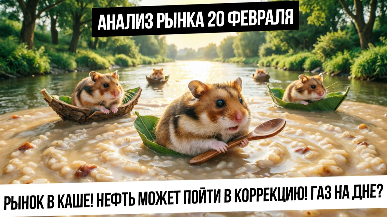 Анализ рынка 20 февраля. Рынок РФ может уйти в коррекцию вместе с нефтью! Газ на дне? смотреть онлайн