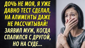 Дочь не моя, на алименты не рассчитывай, - заявил муж, спалившись с другой. На суде открылась правда