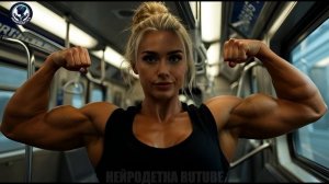 Мускулистые девушки в метро / Часть 2