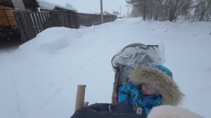 Идем с сыном в МЕТЕЛЬ в магазин/Зимний день в деревне/ готовлю для семьи/