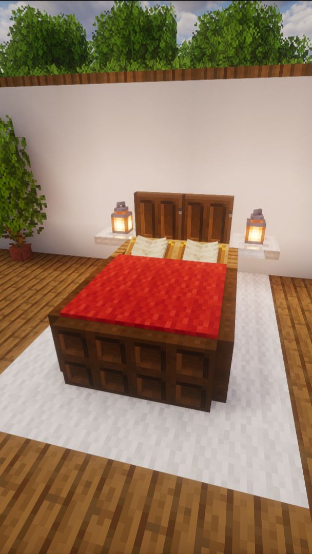 Реалистичная кровать в Майнкрафт