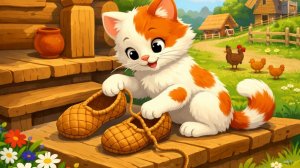 Детская скороговорка про лапти и кошку