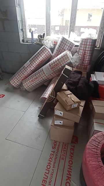 В.Дуброво, строительство дома. Внутрення отделка, подготовка перед монтажом теплого пола.