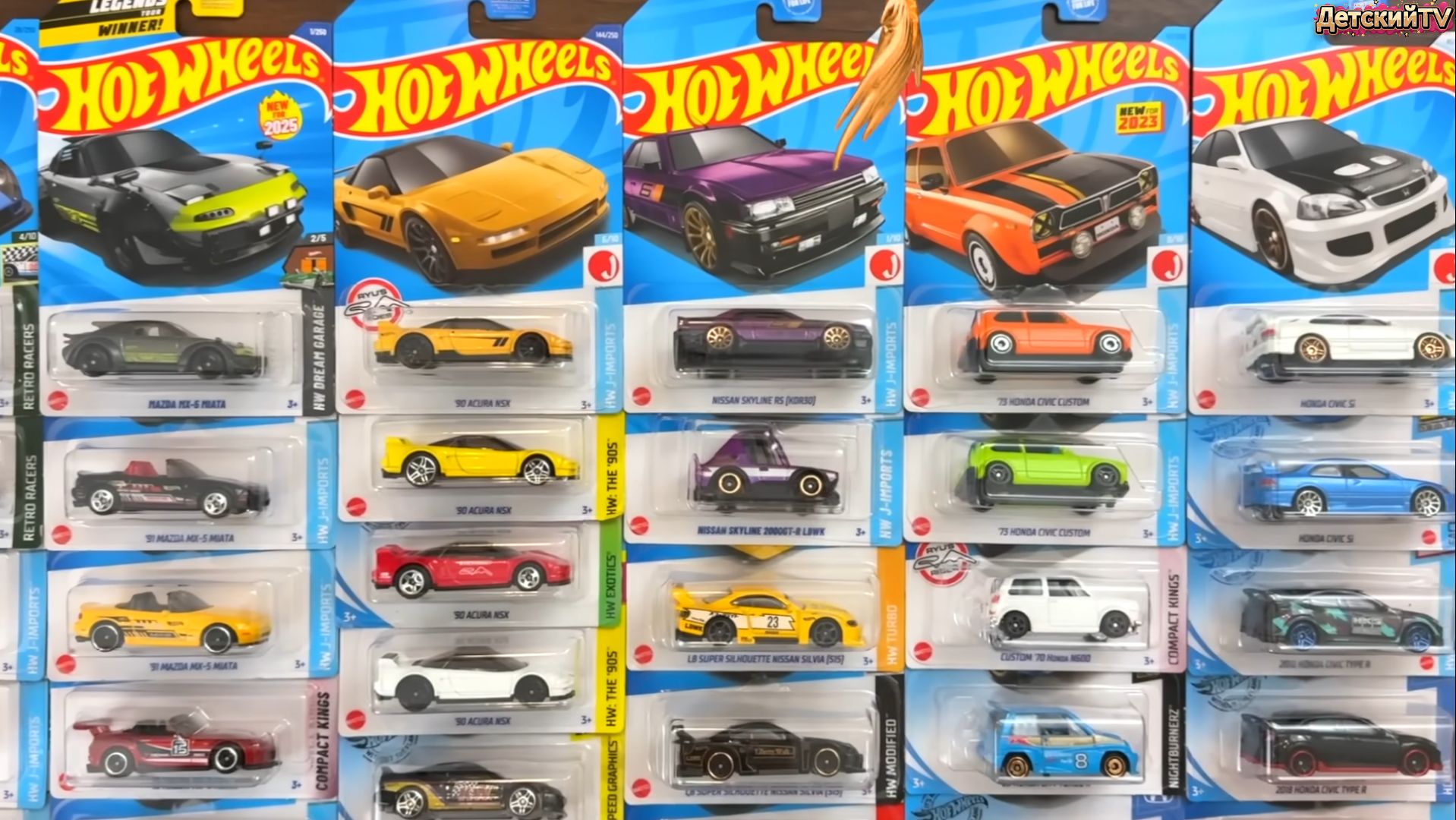 80 машинок Хот Вилс — куча японских тачек! Большая распаковка игрушек 🚗 | Мультики для детей