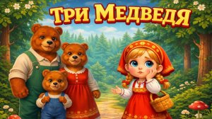 Сказка Три Медведя! Мультик для малышей