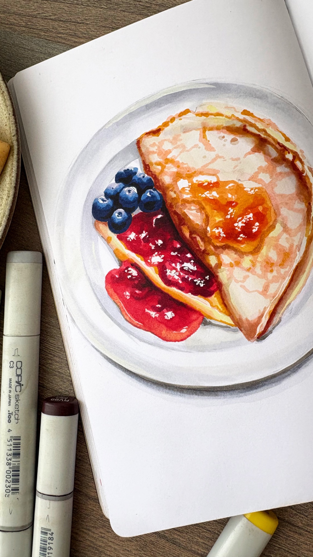 Как нарисовать блины маркерами смотреть онлайн