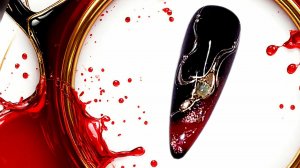 Изящный праздничный дизайн с хромовой гельевой краской и объемными элементами. МК