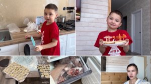 СЫН ГОТОВИТ/ ЛЕПИМ ПЕЛЬМЕНИ С ЗАВАРНЫМ ТЕСТОМ/ ЧТО ОСТАЛОСЬ В МОРОЗИЛКЕ