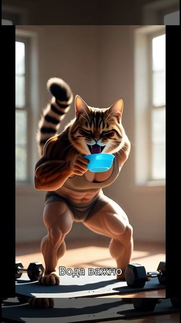 КОТ-ФИТНЕС-ТРЕНЕР. ЛИЧНЫЙ ТРЕНЕР. 💪🐱
