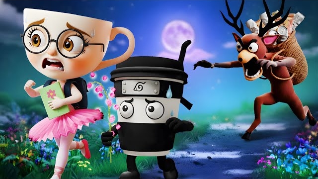 Балерина Капучина спасается от оленя монстра. Герои Брайнрот смотреть онлайн