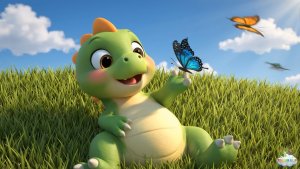 Песенка для малышей про прогулку и бабочек | Динозаврик Тоша