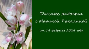 Дачные радости с Мариной Рыкалиной от 19 февраля 2026 года