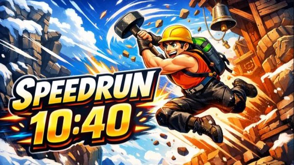 A Difficult Game About Climbing СПИДРАН 10:40