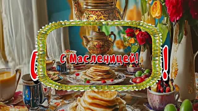 С Масленицей!!! Поздравление с Масленицей! Угощение блинами 10!!! смотреть онлайн