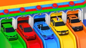 Мы в машине, Песня Колеса в автобусе. Учим цвета с игрушечными машинками. Детские стишки и песенки