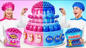 Розовое vs Синее Украшение Торта Челлендж | Мальчики против Девочек !