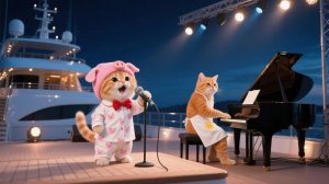 Очаровательный рыжий котенок наслаждается морским приключением на яхте с мамой-кошкой 🐱🚤🌊