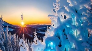 Снежное февральское утро. Самая лучшая музыкальная открытка с песней.