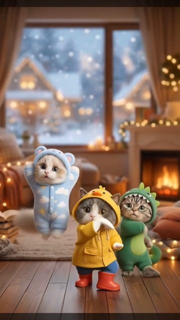 Котятки в пижамах