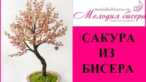 САКУРА из БИСЕРА - мастер-класс. Урок 1/2 - Веточки