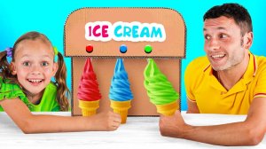 Мороженое и фруктовые смузи — Мия и папа играют