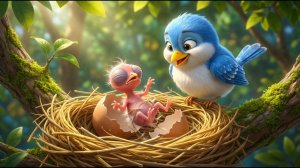 Мультик для детей и малышей. Мультик про птичку с птенцами