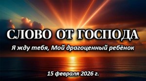 СЛОВО ОТ ГОСПОДА: "Я жду тебя, Мой драгоценный ребёнок" (15 февраля 2026 г.)
