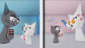 Sprunki Gray and Wenda Baby, Gray Good☺️👍❤️ Wenda Angry😠 Roblox Animation