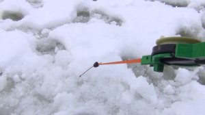 Рано утром ещё по темну забрасываю мормышку под тростник...Рыбалка по совету.(2022г)