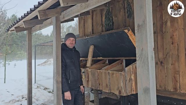 На ХУТОР пришла оттепель. Готовим сруб к перегородкам. смотреть онлайн