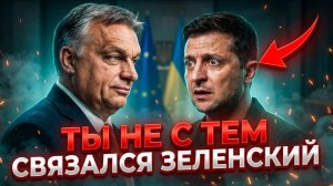 ТЫ НЕ С ТЕМ СВЯЗАЛСЯ ЗЕЛЕНСКИЙ. ВИТЯ ОРБАН БЬЕТ ДУПЛЕТОМ.