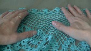 Квадратная салфетка с ананасами.  Часть 9.