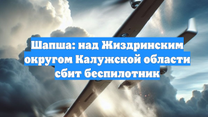 Шапша: над Жиздринским округом Калужской области сбит беспилотник