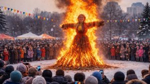 Последний день Масленицы.Проводы зимы. Прощёное воскресенье. Красивая музыкальная открытка.