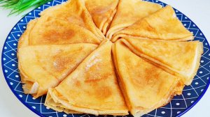 Тонкие творожные блинчики на Масленицу🥞