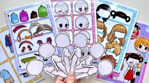 Бумажный АСМР💜Одежда для кукол💜Тока бока