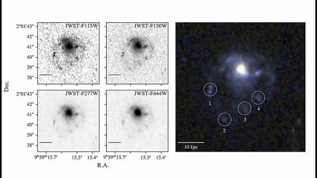 Телескоп JWST обнаружил самую далекую от нас галактику-медузу Телескоп JWST обнаружил самую далекую от нас галактику-медузу