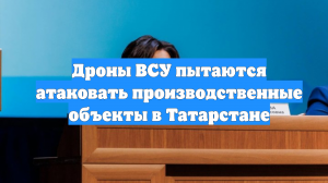 Дроны ВСУ пытаются атаковать производственные объекты в Татарстане
