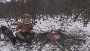 Одна в лесу. Готовлю и закаляюсь!