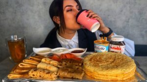 МУКБАНГ | МАСЛЕНИЦА | ПРОВОЖАЕМ ЗИМУ БЛИНАМИ 🥞